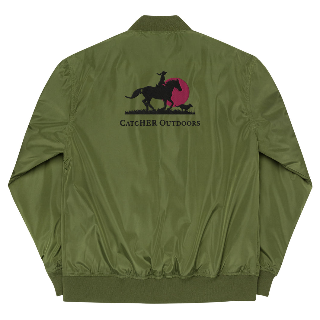 CatcHER Outdoors Horseback Riding Recycled Bomber Jacket